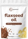 Flaxseed Oil 1,400mg, 300 Liquid Softgels | Flaxseed Oil Supplement with Omega 3, 6, & 9 Fatty Acids + DHA & Alpha Linolenic Acid (ALA) | Fish Free Omega Source | Non-GMO