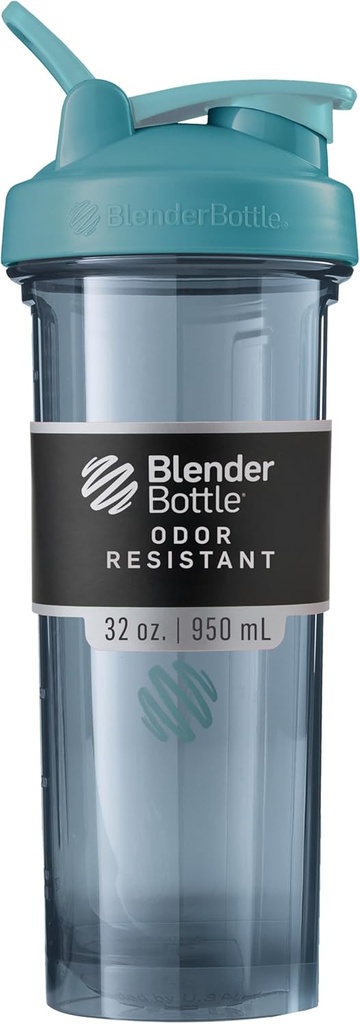 BlenderBottle Shaker μπουκάλι Pro Series Ιδανικό για τις ανακινήσεις πρωτεϊνών και πριν την προπόνηση, 32-Ounce, Cerulean Blue