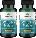 Swanson L-Citrulline Malate - Amino Acid Supplement Promotion Energy Production & Healthy Blood Circulation - Φυσική Φόρμουλα που υποστηρίζει τη συνολική ευεξία - (60 κάψουλες, 750mg έκαστο) (2 Pack)