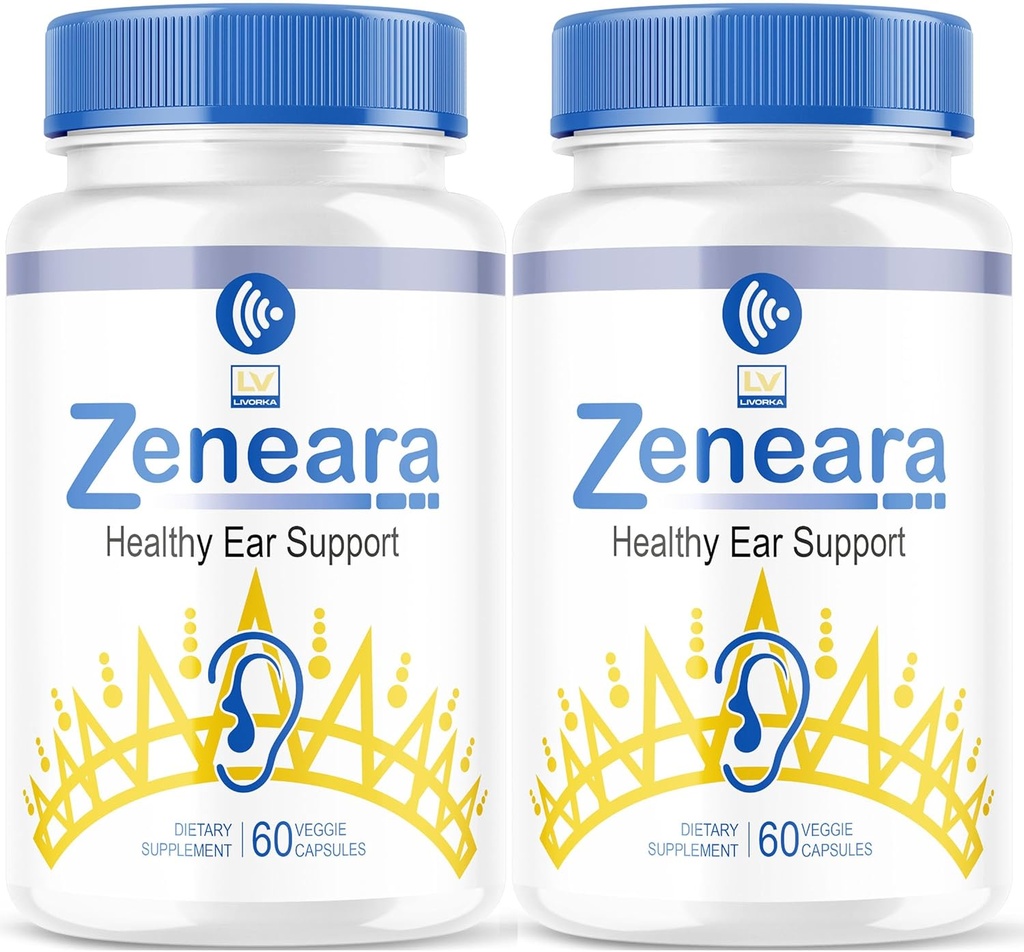 (2 Pack) Zeneara Healthy Ear Support Supplement, Zeneara, Zeneara Κάψουλες, Zeneara Healthy Ear Support, Zeneara Ear Support, Zeneara Advanced Formula, Zeneara Κριτικές, 120 κάψουλες για 2 μήνες