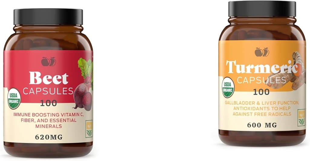 Complete Natural Products Beet Root 100 Κάψουλες & Turmeric 100 Κάψουλες Bundle