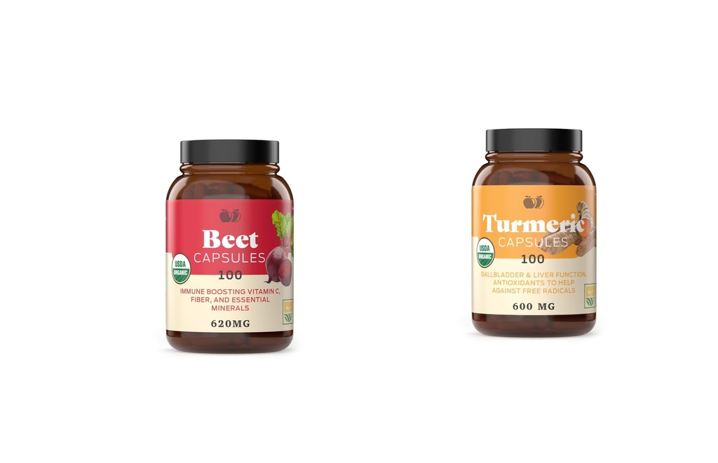 Complete Natural Products Beet Root 100 Κάψουλες & Turmeric 100 Κάψουλες Bundle
