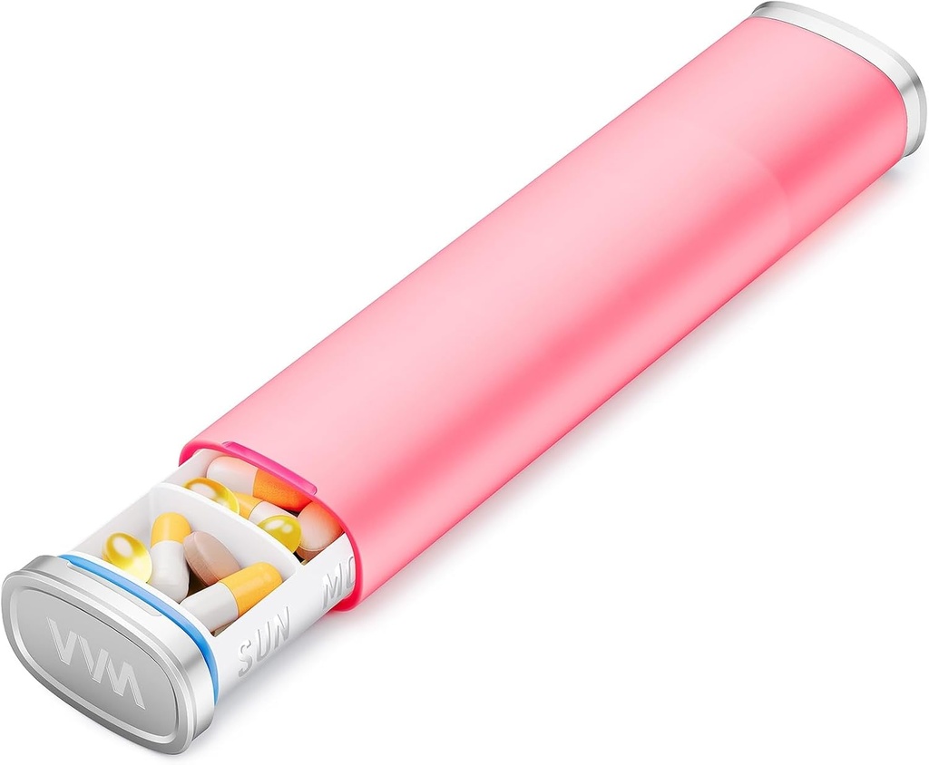 Μικρές Travel Pill Organizer, Φορητό κουτί 7 ημερών, Θήκη χάπια απόδειξης υγρασίας, Εβδομαδιαίο ταξίδι διοργανωτής χαπιών, Οργανωτής ιατρικής για βιταμίνες, συμπληρώματα