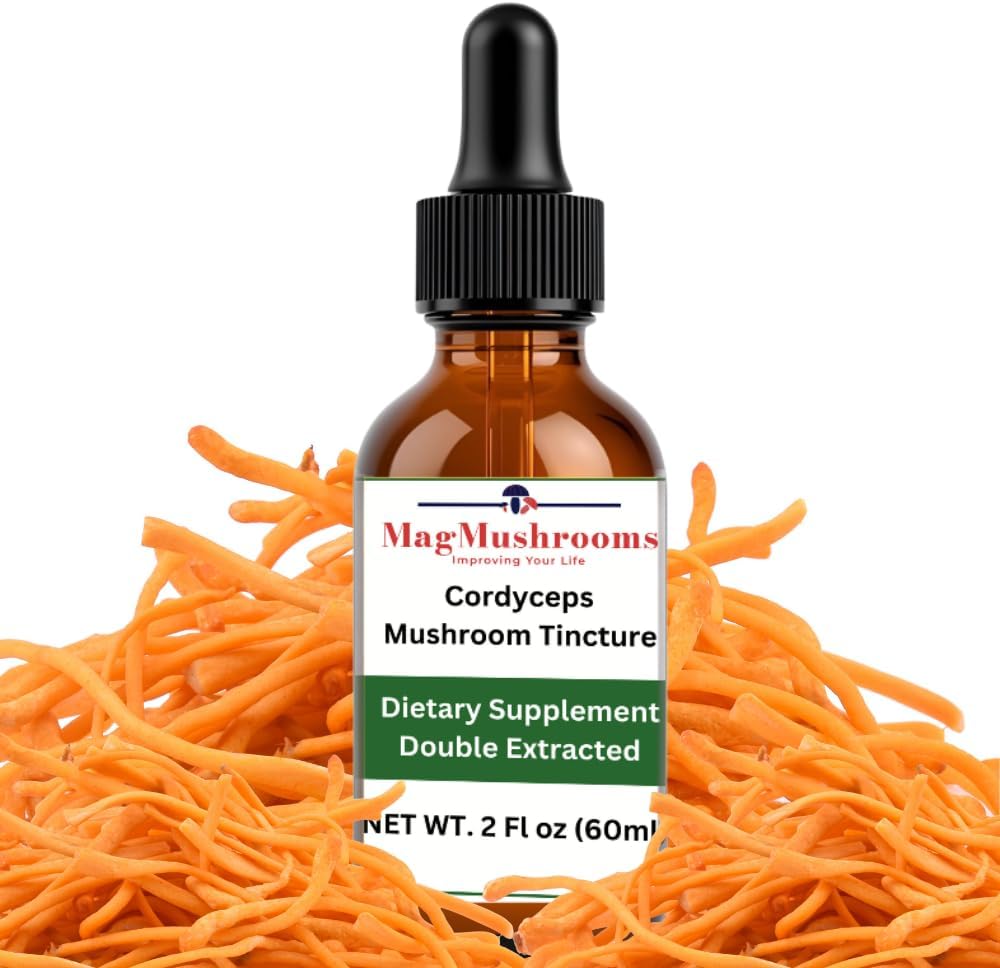 MagMushroom Cordyceps Mushroom Extract Υγρή Βάμμα, ημερήσιο συμπλήρωμα, Διπλό εκχύλισμα για μέγιστη ισχύς, 2 fl. oz., 60 καθημερινά