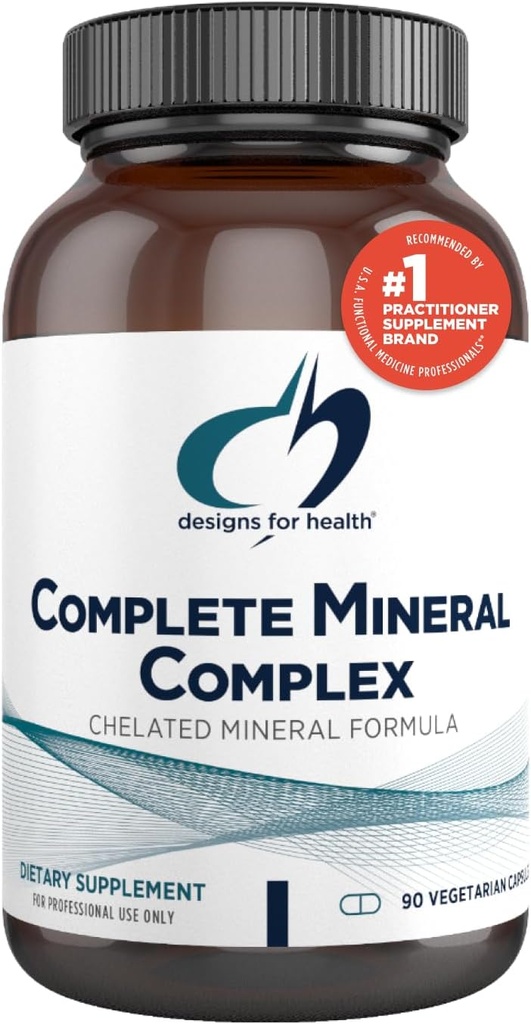 Σχέδια για την υγεία Complete Mineral Complex - Essential + Trace Minerals Supplement with Magnesium Malate, Chromium, Zinc + More - Σιδήρου-Free Multi Minerals Blend - Vegan + Gluten Free (90 Κάψουλες)
