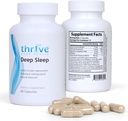 Thrive Good Deep Sleep - Sleep Supplement with Calcium Carbonate, Vitamin B6, Magnesium - Sleep Aid Formula with Melatonin, L-Tryptophan, 5-HTP, Inositol, Natural Plant Extracts - 60 Veggie Capsles