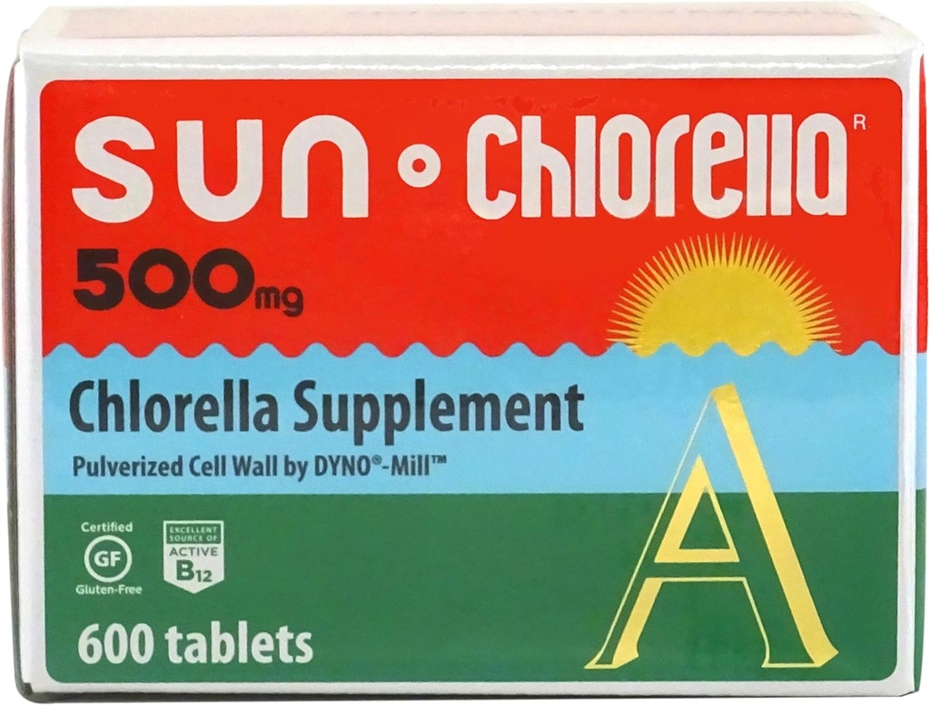Sun Chlorella Δύο φορές ως Νίκαια Bundle 2ct 500mg Wellness Σώμα Πράσινο άλγη Superfood συμπλήρωμα 600 δισκία Plus σκόνη Πράσινο άλγη Superfood συμπλήρωμα 10x6g Πακέτα
