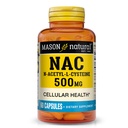 MASON NATURAL NAC N, Acetyl, L, Cysteine 500 mg, 2 μήνες προσφοράς, Υποστηρίζει την κανονική κυτταρική υγεία, ανοσοενισχυτής συστήματος για τη γενική ευεξία, 60 κάψουλες