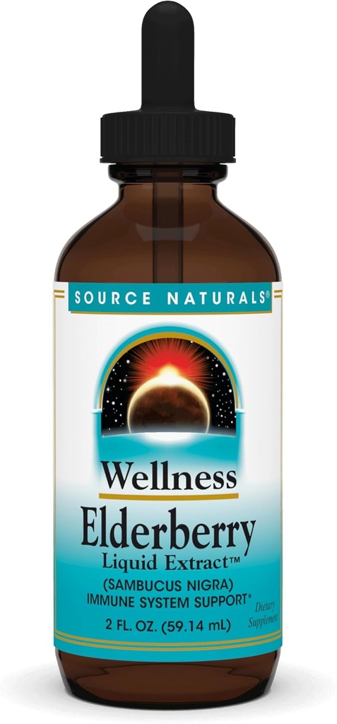 Πηγή Naturals Wellness Elderberry Extract, 2 OZ - Υποστήριξη ανοσοποιητικού συστήματος*