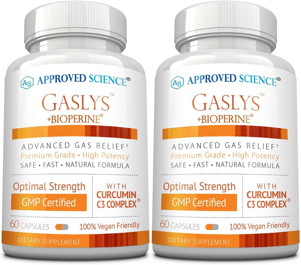 Εγκεκριμένο Science® GaslysTM - Soothe Digestive Tract, Alleviates Gas and Stomach Cramps - Artichoke Powder, Ginger, Fennel Seed - 60 Count - Pack of 2