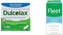 Dulcolax Fast Relief Medicated Laxative Suppositories Fast Relief, Rectal Use Only, Bisacodyl, 10 mg & Laxative Saline Emema για τη δυσκοιλιότητα ενηλίκων, 4. 5 fl oz, 4 φιάλες