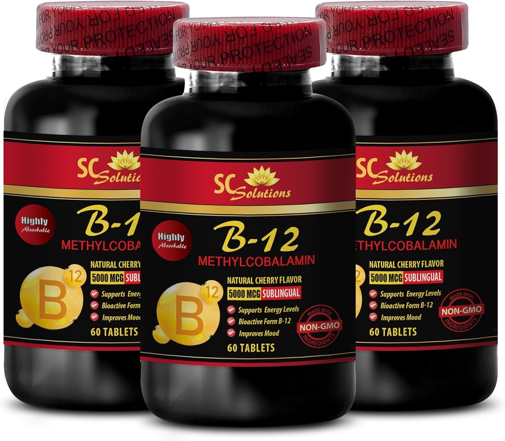 αντιγηραντική υποστήριξη χάπια - METHYLCOBALAMIN VITAMIN B-12 5000 - αντιγήρανση συμπλήρωμα για τις γυναίκες, τα καλύτερα συμπληρώματα ενέργειας, αντοχή αντοχή, κάψουλες ανοσολογικής υποστήριξης, βιταμίνη b 12 μεταβολισμός - 3 Bot 180