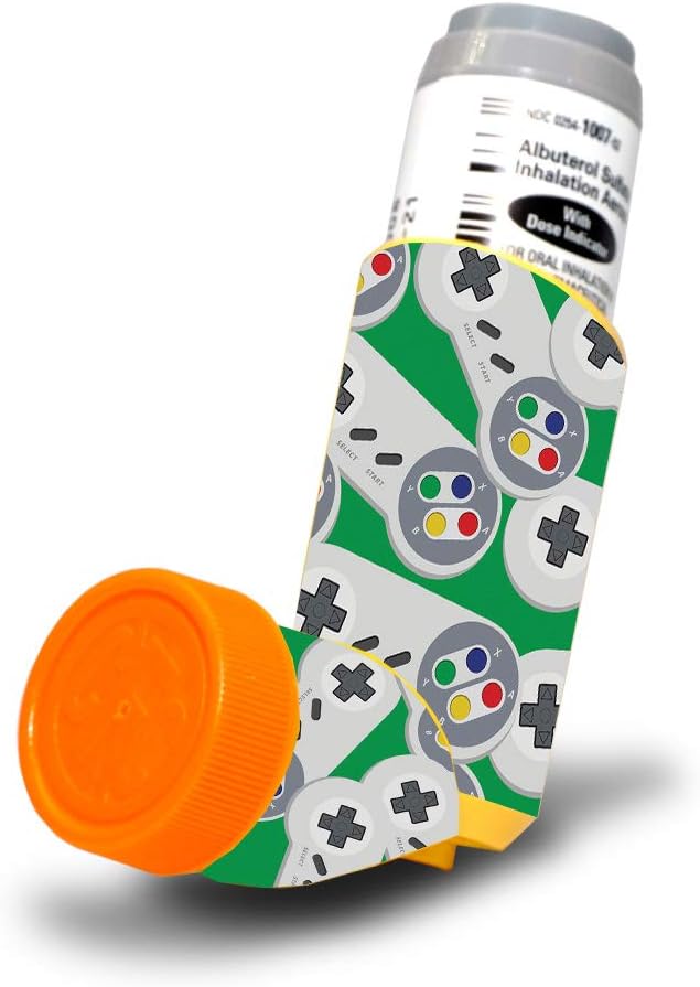 MightySkins Skin for Proventil HFA Asthma Inhaler - Retro Controllers 3 