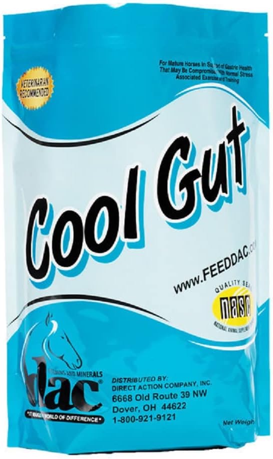 DAC Cool Gut 5 lb Ώριμα άλογα υποστηρίζει γαστρικό στομαχικό pH Υγεία Bowel Layers συμπλήρωμα