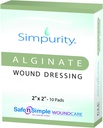 Αλγινικό ασβέστιο Dressing 2" x 2" - -Απλότητα- Ατομικά Παχύ Παχύ Ταμπά Αντιμικροβιακό Alginate Dressing Fiber Padding Medical Wound Care Products for Bed Sore-Pressure Sore-Leg Ulcer-Diabetic Foot