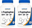 Nutricost L- Tryptophan 500mg, 120 κάψουλες (2 φιάλες)