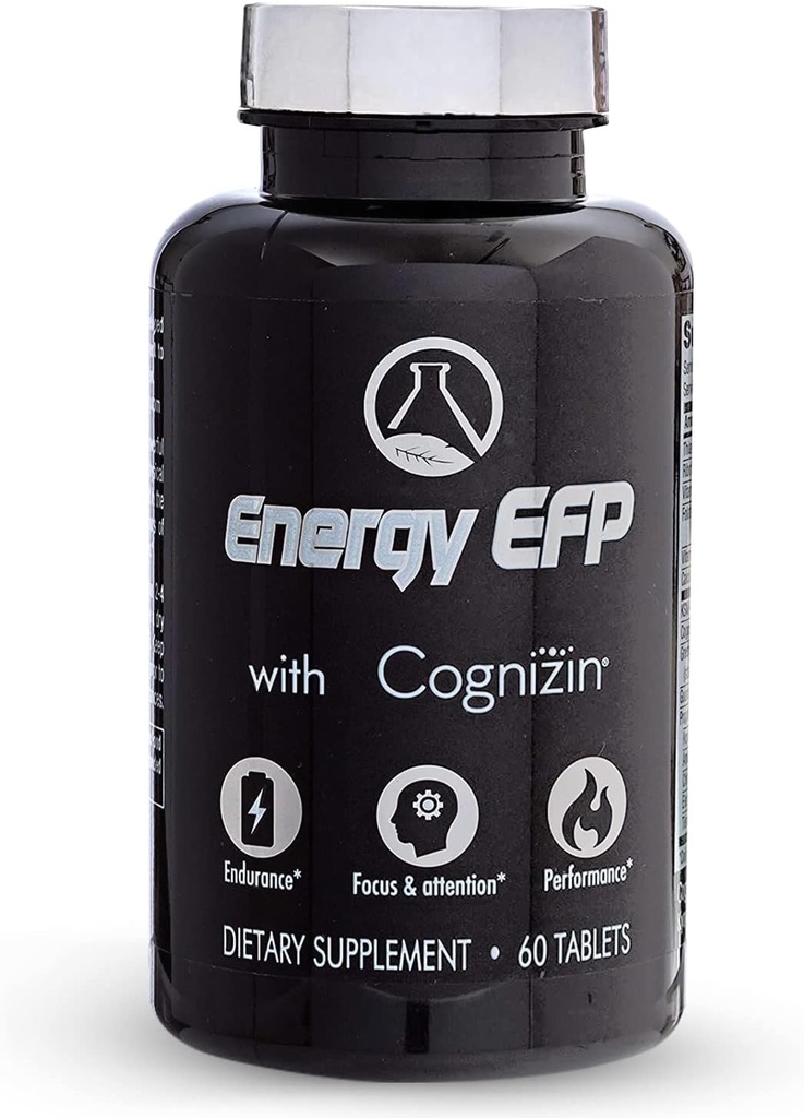 Ενεργειακό EFP Brain Booster - 60Ct Nootropic Energy Συμπληρώματα για Εστίαση & Σταμίνα με Κιτικολίνη, Βιταμίνη Β, Ashwagandha, L-Theanine, Ginseng