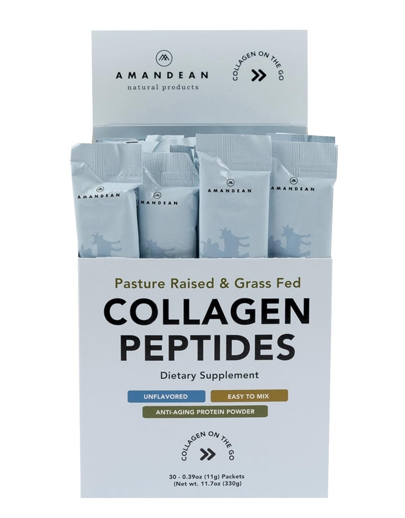 AMANDEAN Collagen Peptides Powder Packets 
