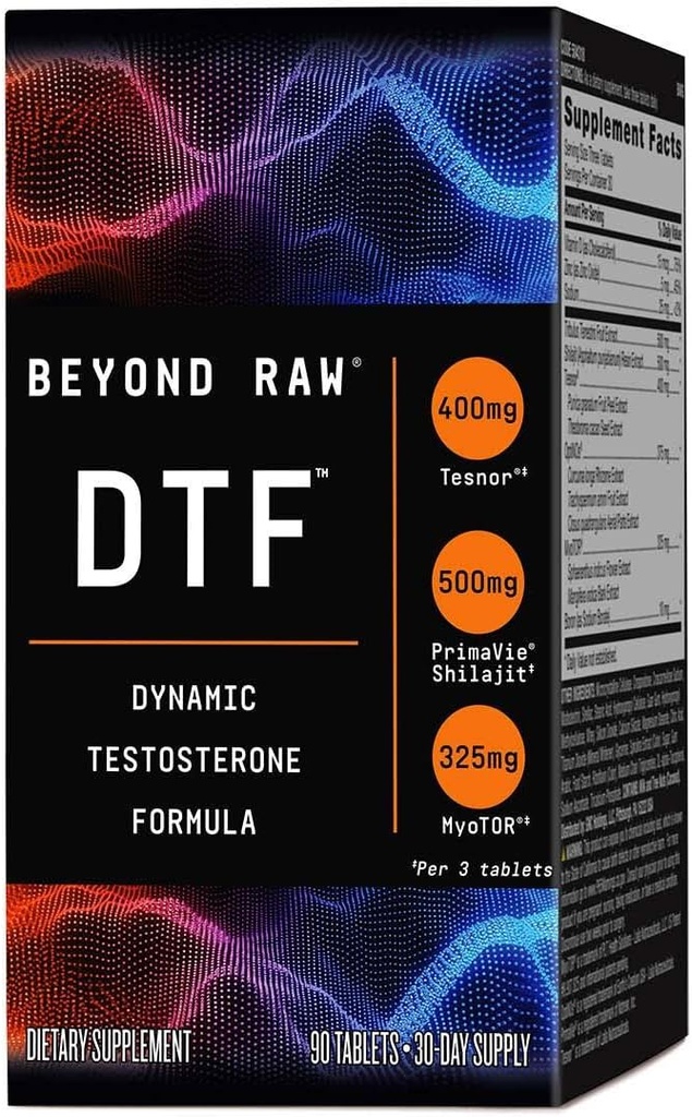 Πέρα από το Raw DFF, δυναμική φόρμουλα τεστοστερόνης, μη-διεγερτικό, 90 κόμης