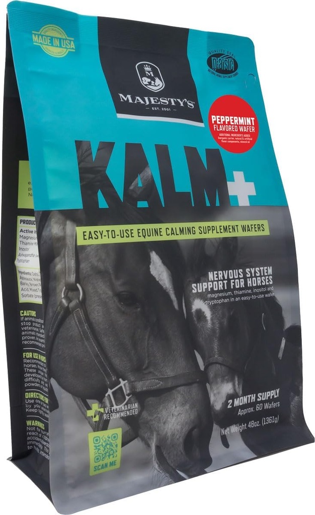 Majesties Kalm Horse/Equine Peppermint Wafers 60 Ημέρα προσφοράς