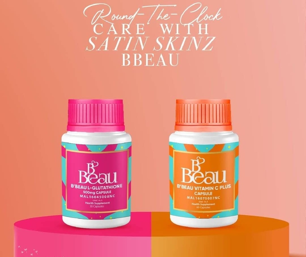 B'Beau L-Glutathione 500mg And B'Beau Vitamin C Capsule
