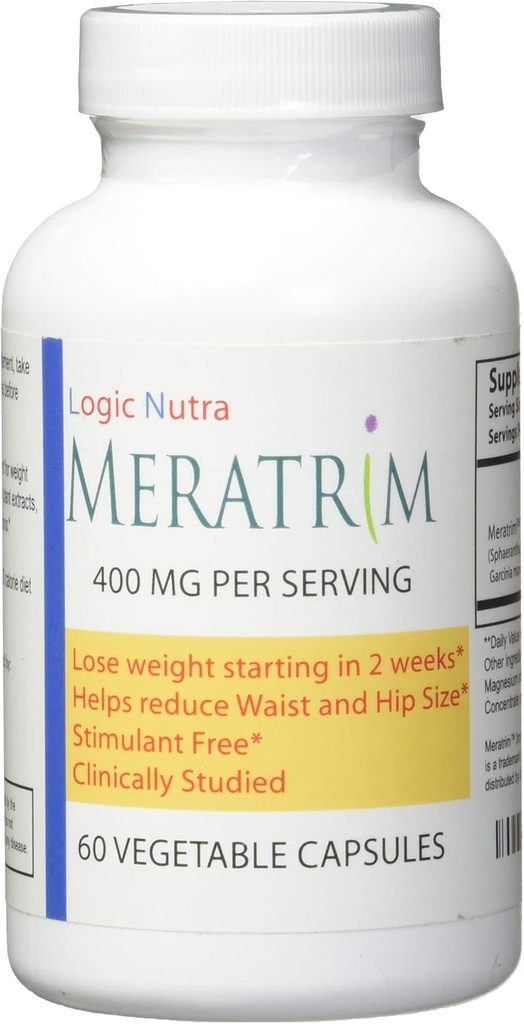 Meratrim Ιδιοκτησία Blend 400 mg - Garcinia Mangostana (Fruit Rind) Extract - διεγερτικό Δωρεάν - 60 κάψουλες λαχανικών
