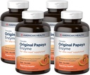 American Health Original Papaya Enzyme - 600 Chewable Tablets, Pack of 4 - The After-Meal Supplement - Non-GMO, Vegan - 800 Total Servings
