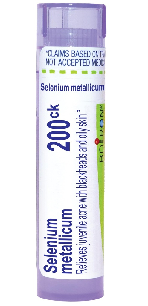 Boiron Selenium Metallicum 200Ck για την ακμή των ανηλίκων με μαύρα κεφάλια - 80 Pellets