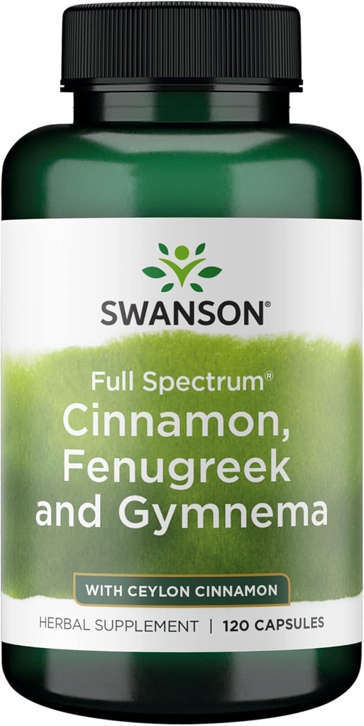 Swanson Full Spectrum Cinnamon, Fenugreek & Gymnema 120 Capsules