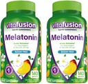 Vitafusion 3 mg Συμπληρώματα Gummy μελατονίνης, Awake Refreshed, Sleep Support & Jet Lag Aid, Sugar- Free, Dietary Supplement, Natural White Tea & Peach Flavors, 140 Count (Pack of 2)
