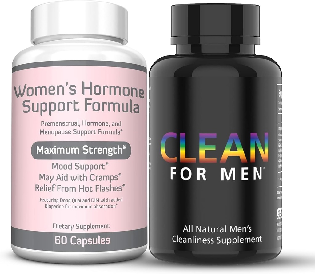 Re+Gen Nutrition Clean for Men Fiber Supplement & Women's Hormone Balance Support, Vitamin E, Dong Quai, Natural Συμπληρώματα για το Μπλόξιμο, τη Δυσκοιλιότητα και την Υγεία των Ούλων, Αποσκληρυντές Αποσκληρυντές, Βοηθάει τον Καθαρισμό Β