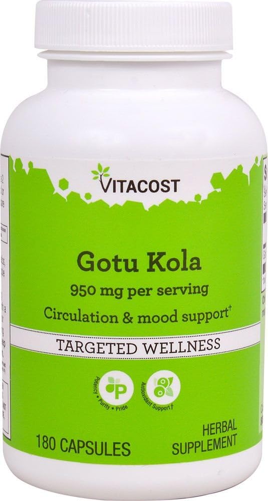 Vitacost Gotu Kola -- 950 mg per serving - 180 Capsules