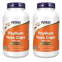 NOW Τρόφιμα Psyllium Husk 500mg, 500 Κάψουλες (2 Συσκευασία)