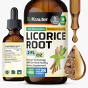 BIO KRAUTER Βαφή ρίζας Licorice - εκχύλισμα ρίζας Licorice για την υποστήριξη Digestive - Αλκοόλ και ζάχαρη δωρεάν - Vegan σταγόνες 2 fl.Oz.