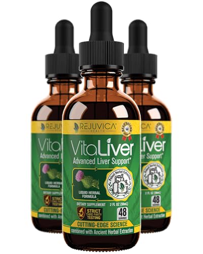 VitaLiver - Συμπλήρωμα ηπατικής υγείας - Υποστήριξη Liver Cleanse & Detox - Liquid Delivery for Absorption - Milk Thistle, Artichoke, Chanca Piedra, Dandelion & More!