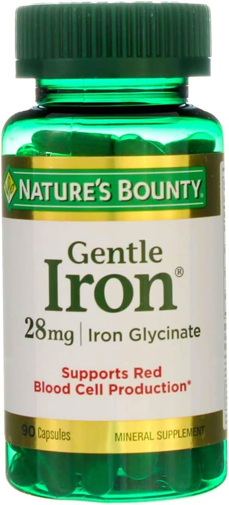 Nature's Bounty Gentle Iron - 28 mg - 90 Capsules