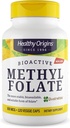 Υγιεινής προέλευσης φολικό μεθύλιο 800 mcg (Quatrefolic, μη ΓΤΟ, βιοδιαθέσιμο φολικό, χωρίς γλουτένη, υποστήριξη νευροδιαβιβαστών), 120 Veggie Caps