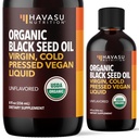 Organic Black Seed Oil Liquid, Unflavored, 8 fl oz, Black Cumin Supplement | Organic Black Seed Oil Cold Pressed Liquid for Immune Function, Digestive Support & Hair Nourishment, Non-GMO, Vegan