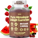 Αμιγώς Himalayan Shilajit Gummies 1500mg - 90 Vegan, Sugar-Free Gummies με 85+ Trace Minerals & Fulvic Acid, Non-GMO Shilajit συμπλήρωμα για άνδρες και γυναίκες