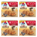 Atkins Blueberry Flavored Soft Baked Energy Bars, High in Protein Snack Bar, Low Sugar, High Fiber Snack, Protein Snack, 4 συσκευασίες (4 Bars Κάθε)