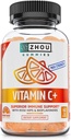 Zhou Vitamin C+ Gummies - Βιταμίνη C Gummies για Ενήλικες και Παιδιά, 270 mg ανά Gummy με Bioflavinoids και Acerola για Ανοσολογική Υποστήριξη - 60 Vegan Gummies