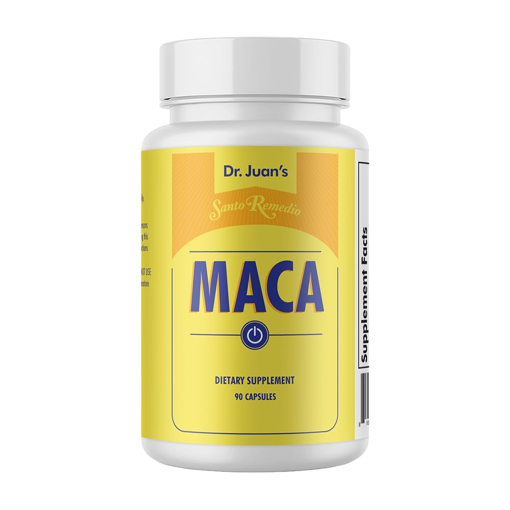 Santo Remedio Maca, Βοηθά Υποστήριξη Υγιή Επίπεδα Ενέργειας, Συμπλήρωμα Διατροφής, 750 mg ανά υπηρεσία, χορτοφάγους, Χωρίς Τεχνητές Γεύσεις, Χωρίς Τεχνητά Χρώματα, 90 Κάψουλες, 90 Δόσεις