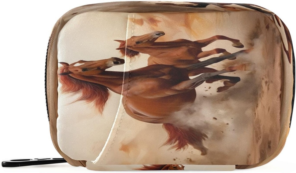 Horse Pill Organizer Case Portable Weekly Daily Pill Case Bag Organizer with Zipper for Supplements Medicine Travel Family Business