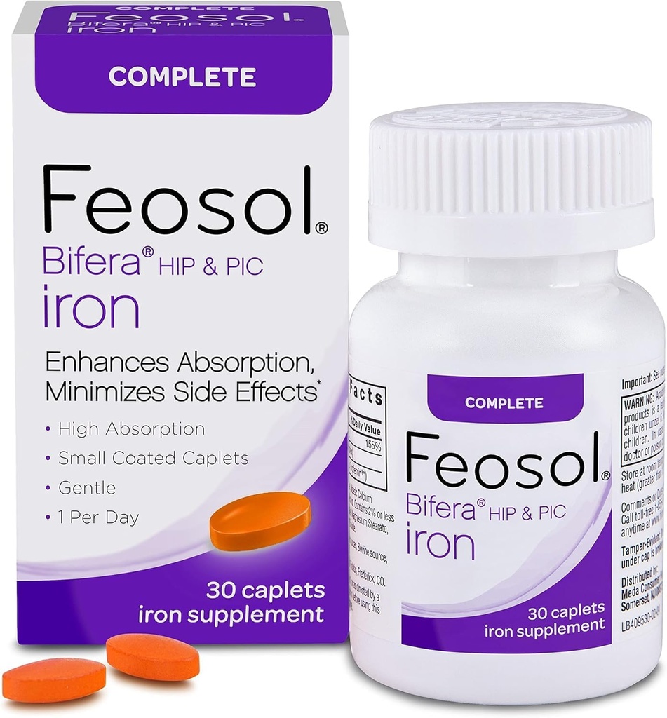 Feosol Bifera Iron Caplets Συμπληρώστε 30 ea (πακέτο των 5)