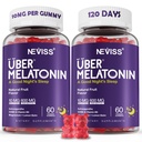 Μελατονίνη Gummies 10mg 20mg για Ενήλικες, Μελατονίνη 10 mg ανά Gummy με Ashwagandha, Μαγνήσιο Γλυκινικό, GABA, L-θεανίνη, Βαλεριάνα Ρίζα & Λεμόνι Balm, συμπλήρωμα υποστήριξης ανάπαυσης, Grape Flavor, 2-Pack