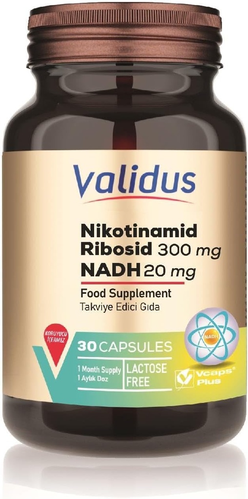 VALIDUS Nikotinamid Ribosid 300 mg + NADH 20 mg 30 Καψάκια