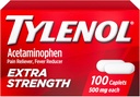 Tylenol Extra Strength Pain Relief Hills, Acetaminophen 500mg Caplets, Pain Reliever και Fever Reducer Ιατρική για Πονοκέφαλο, Οσφυαλγία, Οδοντόκρεμα & Μικρή Αρθρίτιδα, 100 Count Bottle