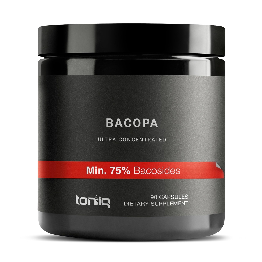 Bacopa - Ultra High Potency 45:1 Extract με 75% Bacosides - Εξαιρετικά συμπυκνωμένο - Third-party Lab Tested - 90 Κάψουλες