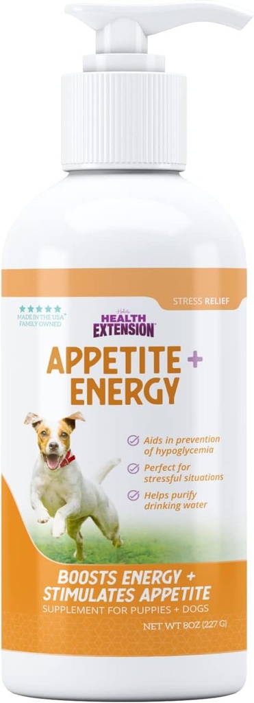 Health Extension Stress Relief Supplement for Dogs, 8oz - Όρεξη & Ενέργεια Boost, Αποτρέπει την υπογλυκαιμία, Εμπλουτισμένη με βιταμίνη Β