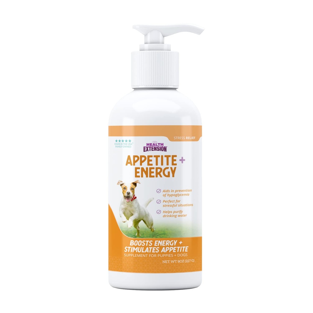 Health Extension Stress Relief Supplement for Dogs, 8oz - Όρεξη & Ενέργεια Boost, Αποτρέπει την υπογλυκαιμία, Εμπλουτισμένη με βιταμίνη Β